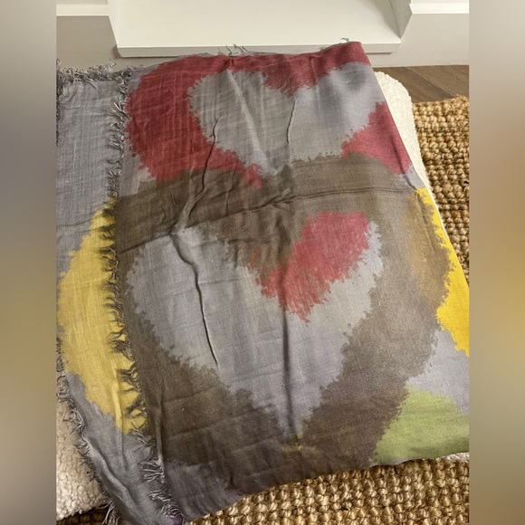 Anthropologie scarf colored hearts, cashmere / modal - Picture 7 of 9